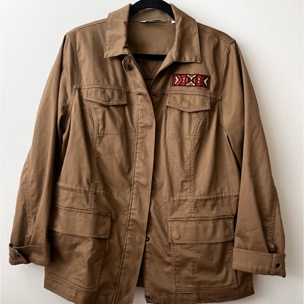 Orvis Southwestern Brown Field Coat Jacket Woman’s Large Hunting Safari